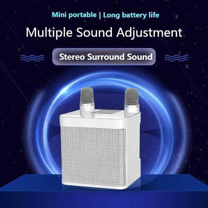 Mini Karaoke Speaker With Mic Set Home Speaker Bluetooth Portable Karaoke Populer