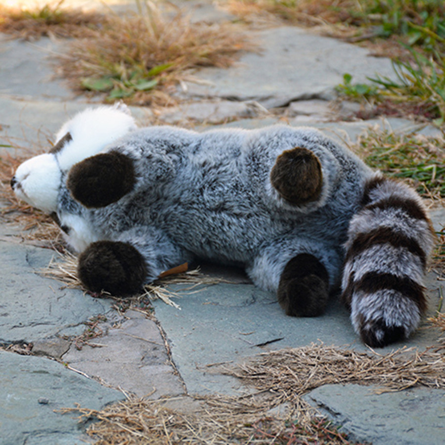 Raccoon Plushie Procyon Lotor Plush Toy Lifelike Raccoon Stuffed Animal Simulation Doll Kawaii Toy