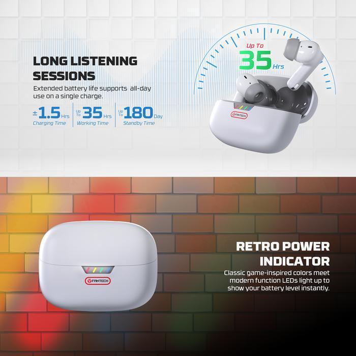 Fantech Tx4 / Tx-4 / Tx 4 Mithril Anc Tws Bt 5.4 Enc True Wireless Earbuds Terlaris