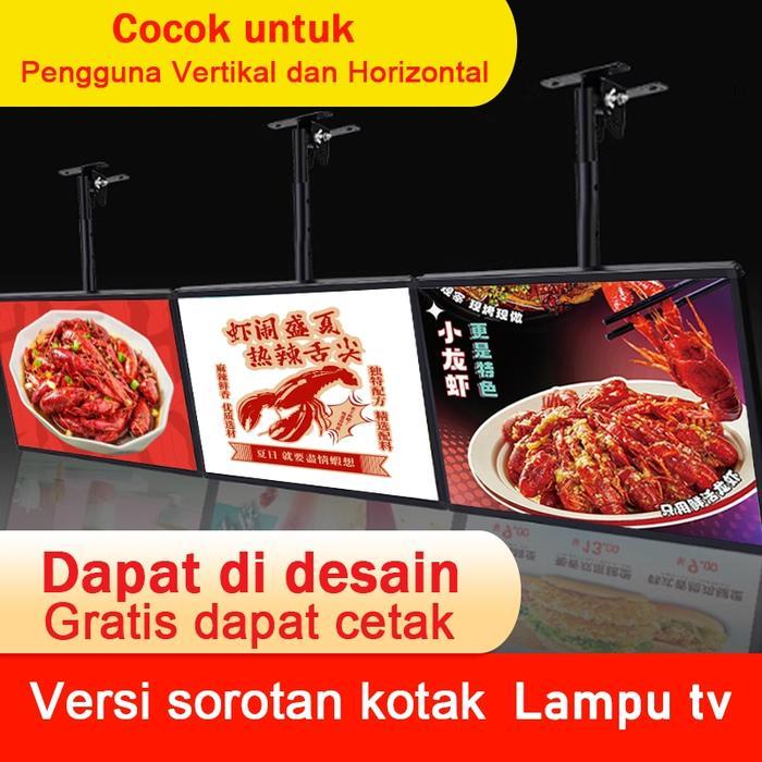 Hot sale Lightbox set promo menu kopi display diguna