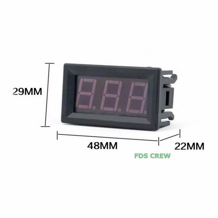 "New" VoltMeter Digital Mini DC 4-30V 2 Kabel