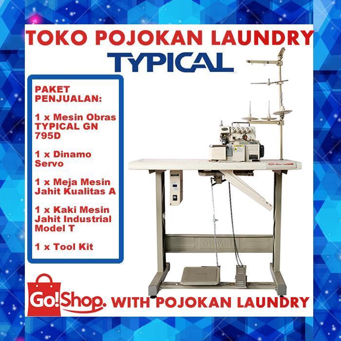 Mesin Obras TYPICAL GN-795D - Obras Benang 5 Industrial Motor Servo