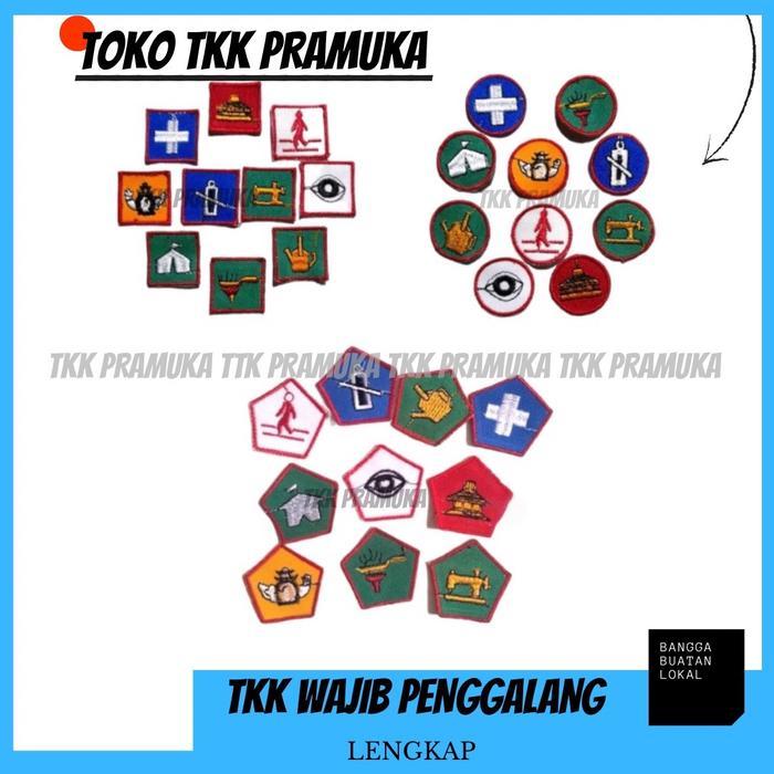 Tkk wajib SMP penggalang / Tkk wajib purwa / Tkk wajib madya / tkk wajib utama (bordir) lengkap
