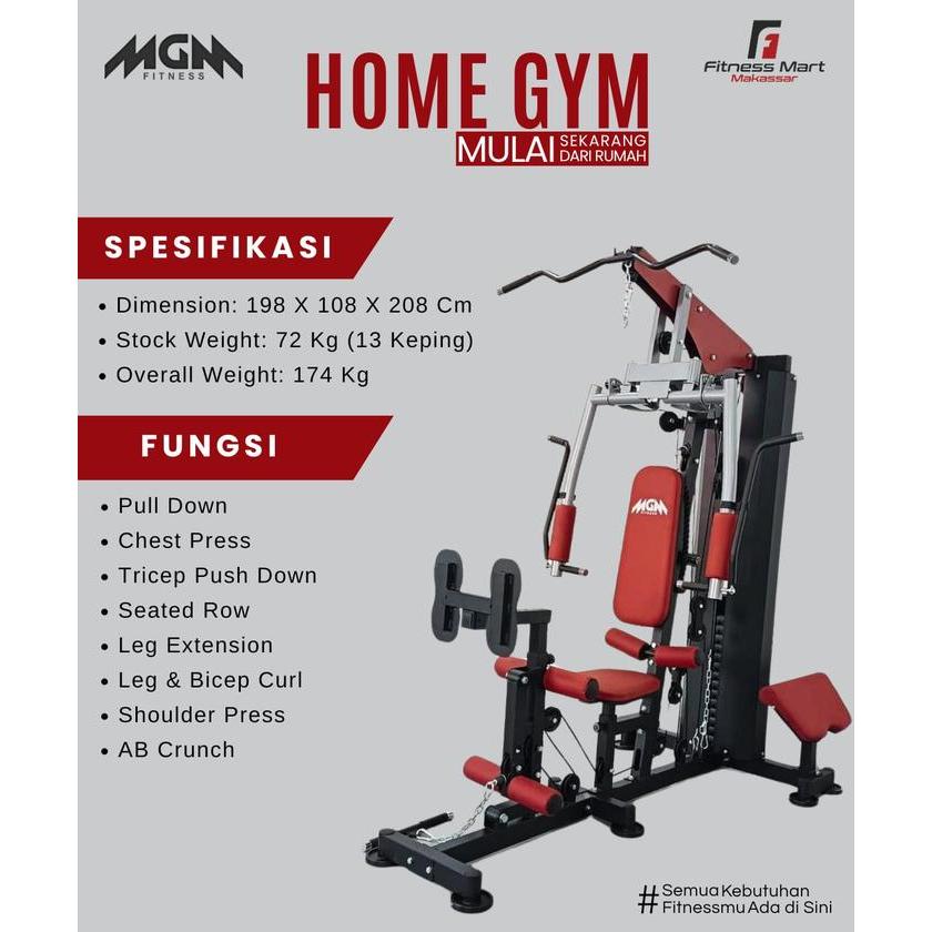 HOME GYM - MGM - ALAT FITNESS RUMAHAN MULTIFUNGSI