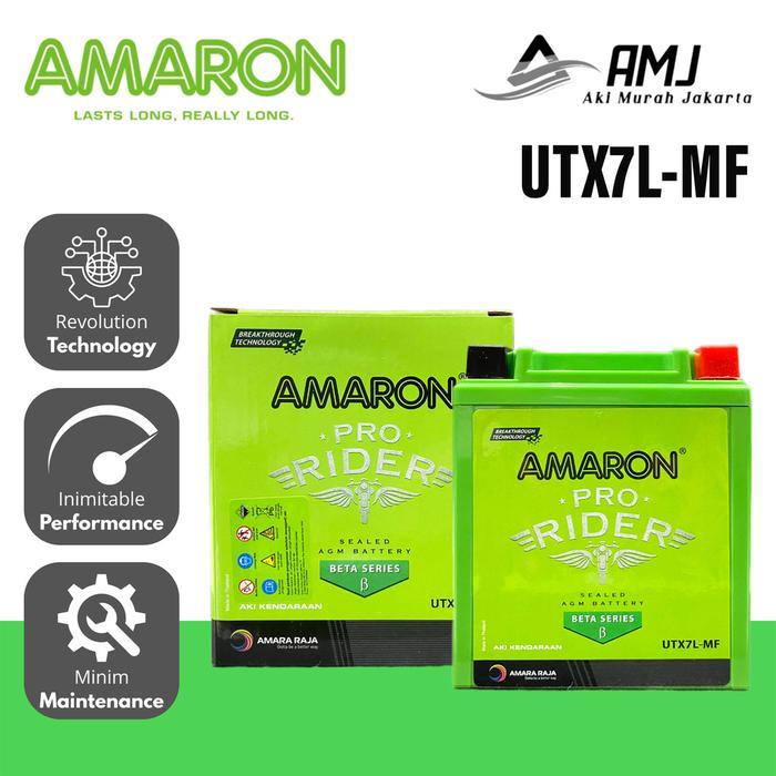 Amaron Aki Motor Kawasaki Klx 250 / Klx 140R / Klx 230 Htx7L - 7Ah Aki Kering