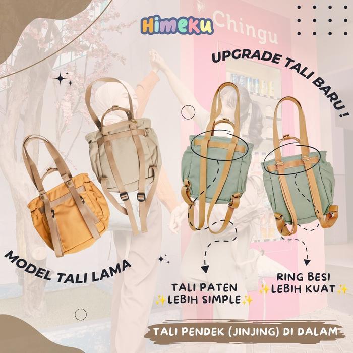 Top Himeku TIMY MINI 3 in 1 Totepack - Tas Kecil Multifungsi - Backpack Totebag Handbag - Ransel