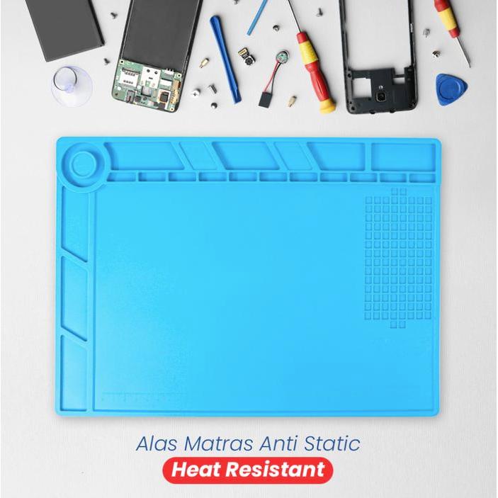 Alas Servise Silikon Tahan Panas Isolasi ESD Alas Meja Kerja Service Silicone Pad Matras Solder