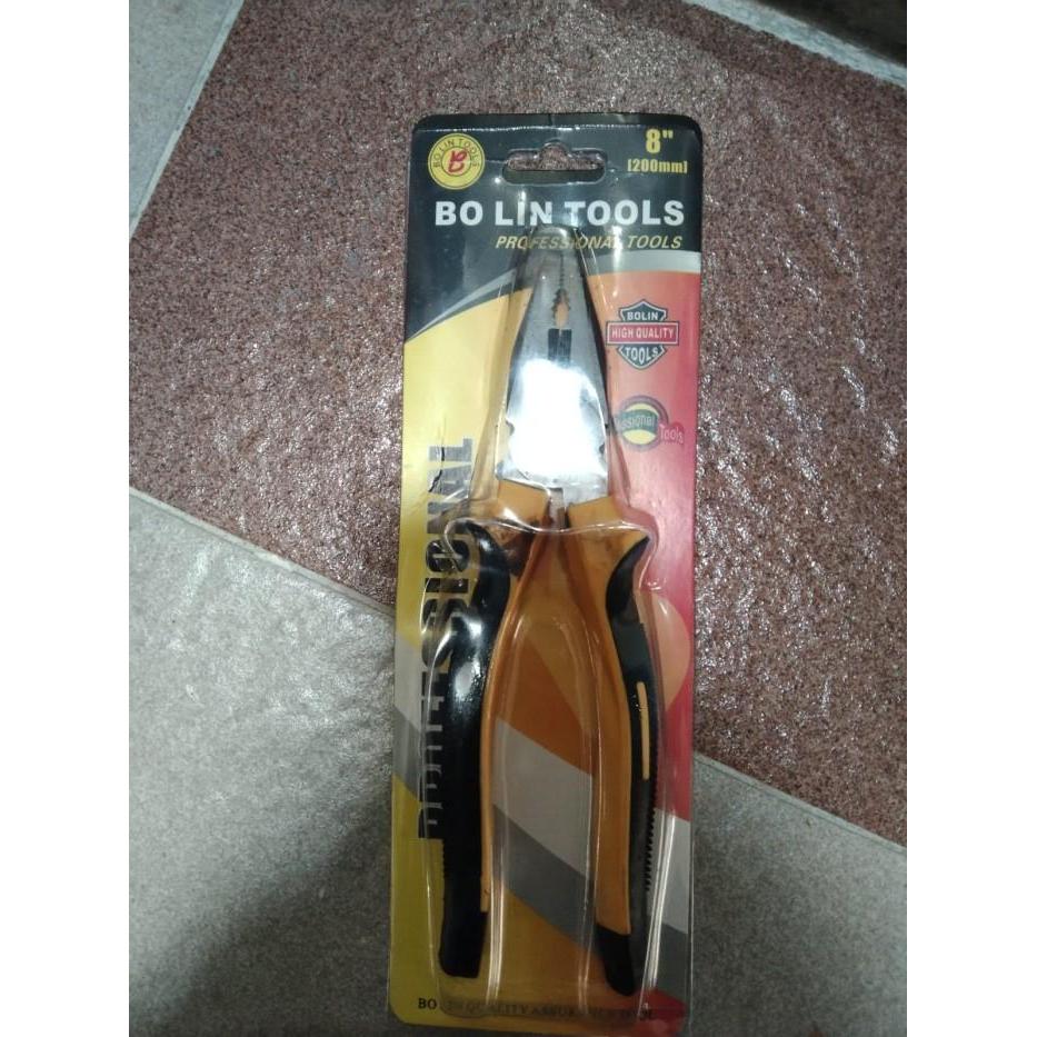 (NO BRAND) TANG COMBINASI 8INCH Tang Potong Kabel Tembaga (tang karet)