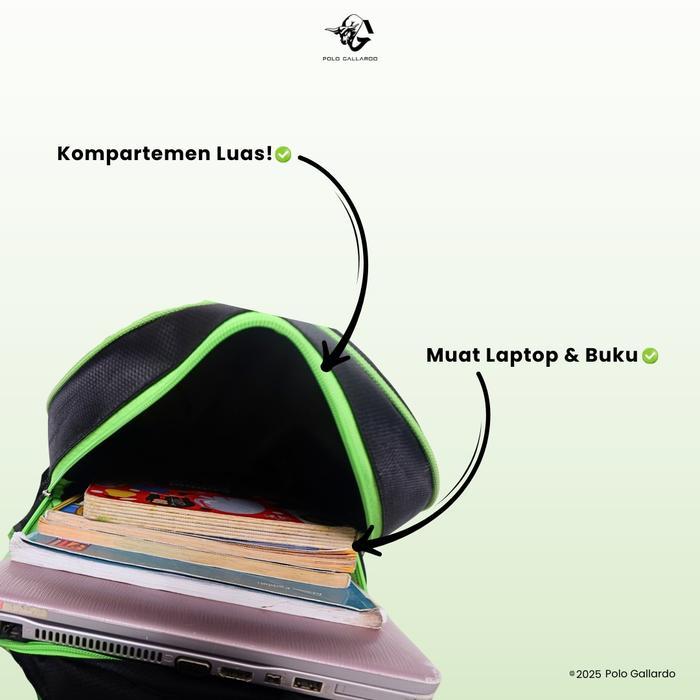 Sedia POLO GALLARDO Tas Ransel Sekolah TK SD Backpack Koper Troli Anak Laki Laki Perempuan LED Polo