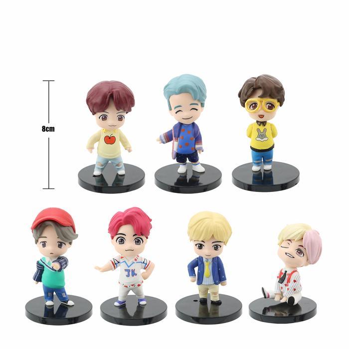 Action Figure BTS KPOP - Figure set isi 7 - chibi