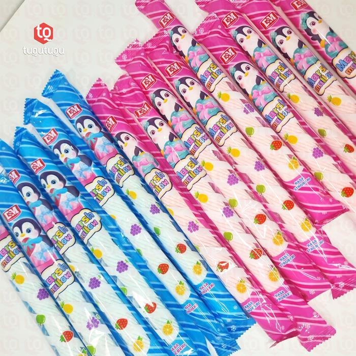 Permen Marshmallow Kepang Panjang Rasa Buah Viral