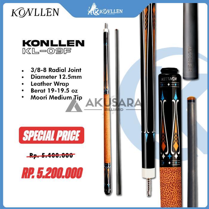 Konllen KL-09F 12.5mm Carbon Fiber Cue Stick Billiard - Soft Case