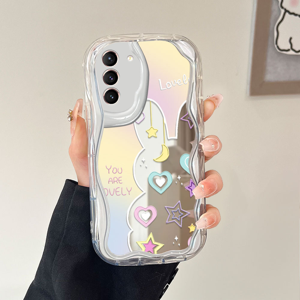 Casing Hp Untuk Compitable With Samsung Galaxy S21 5G Cermin Softcase Case Phone Kesing Mirror Cute 