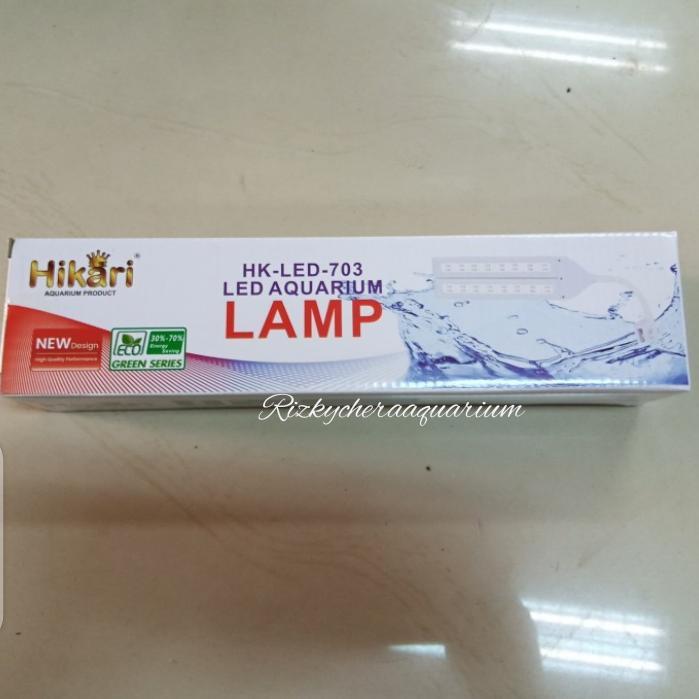 LAMPU LED JEPIT KUPU2 AQUARIUM HIKARI HK-LED-703 9W 3WARNA UK 30-60CM
