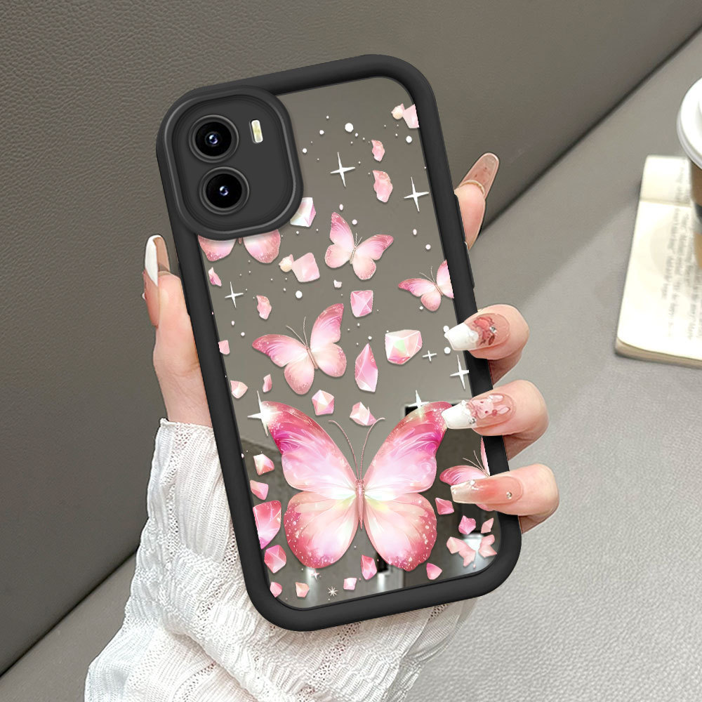 Casing Hp Untuk VIVO Y15S Y01 Y01A Y15A Y15C Cermin Softcase Case Phone Kupu Kesing 1621 JZ