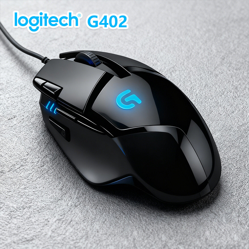 Logitech G402 Gaming Mouse, 8-Button Customizable, Advanced Sensor Fast Response, Ergonomic Wired