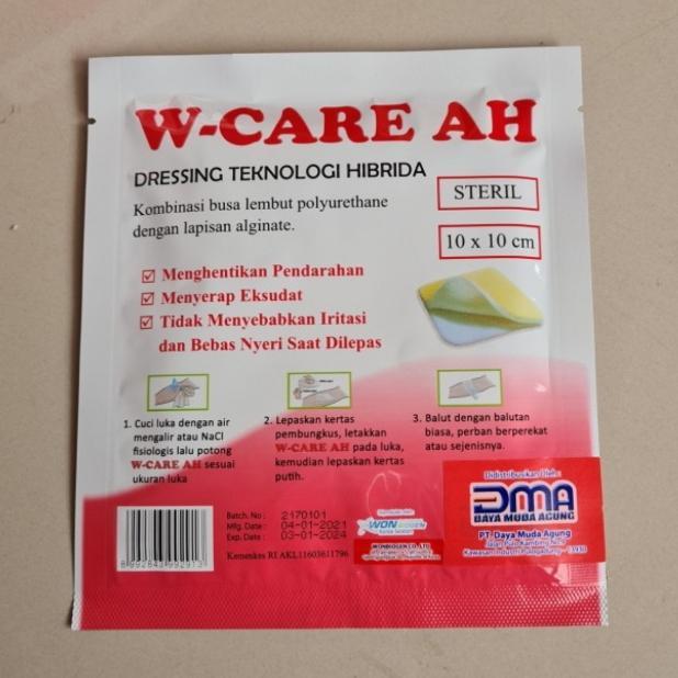 Sedia w care ah/ w-care ah/ we care ah/ perban luka foam dressing