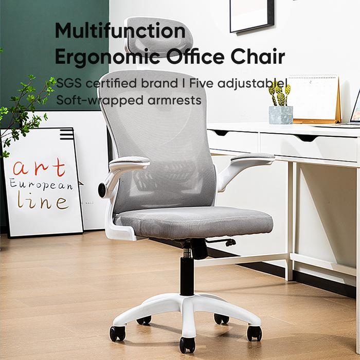 Deli Office Chair / Kursi Kantor Kerja Jaring Bantalan Tangan E4930
