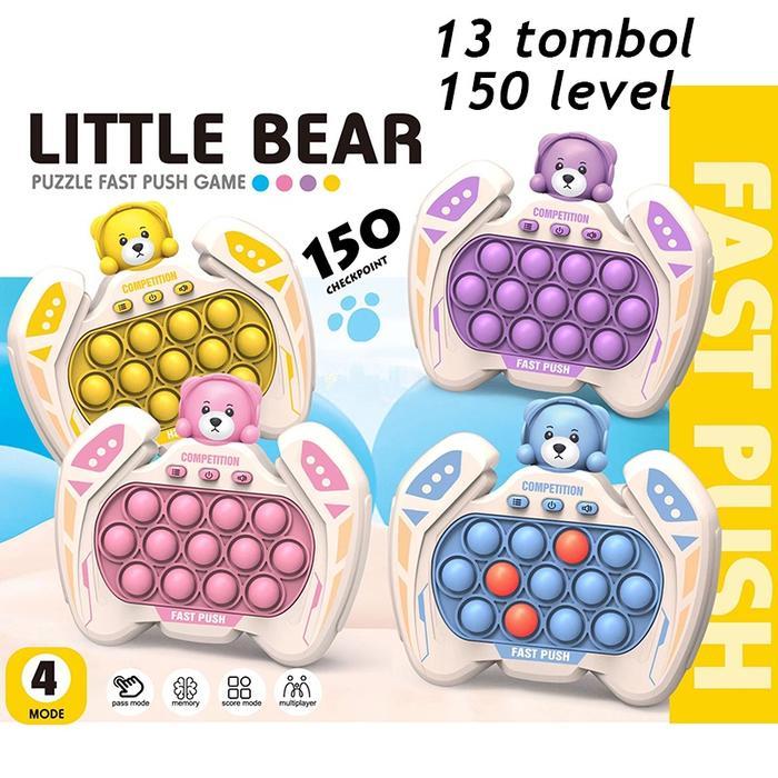 Konsol Game Dorong Cepat Mesin Game Pop It Mainan Edukasi Latihan Fokus Anak-anak Mesin Game Puzzle