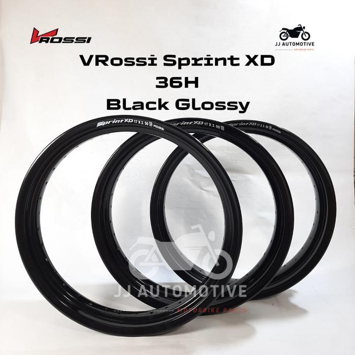 Velg Vrossi Sprint Xd H36 Hole 36 250/300/350 R17 Supermoto Black Rossi Xd Original