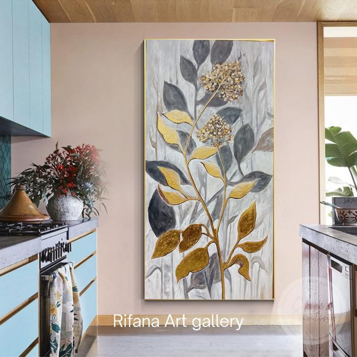 lukisan tangan lukisan dinding lukisan canvas besar hiasan dinding