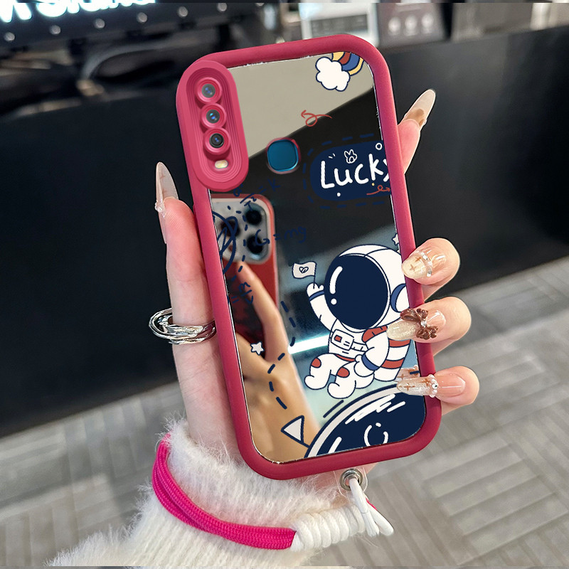 Casing Hp untuk VIVO Y12 Y12i Y15 Y17 Y3 Y3s Case Casing astronot pola Silikon Softcase Kasing HP ta