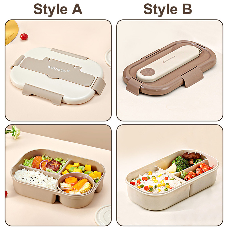 Compartment Lunch Box Plastic Portable Lunchbox Students Office Bento Box Microwave Food Containers