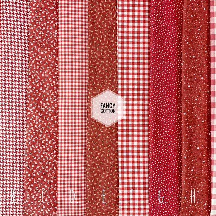 Kain Katun Jepang Motif Fancy Red Collection 2021