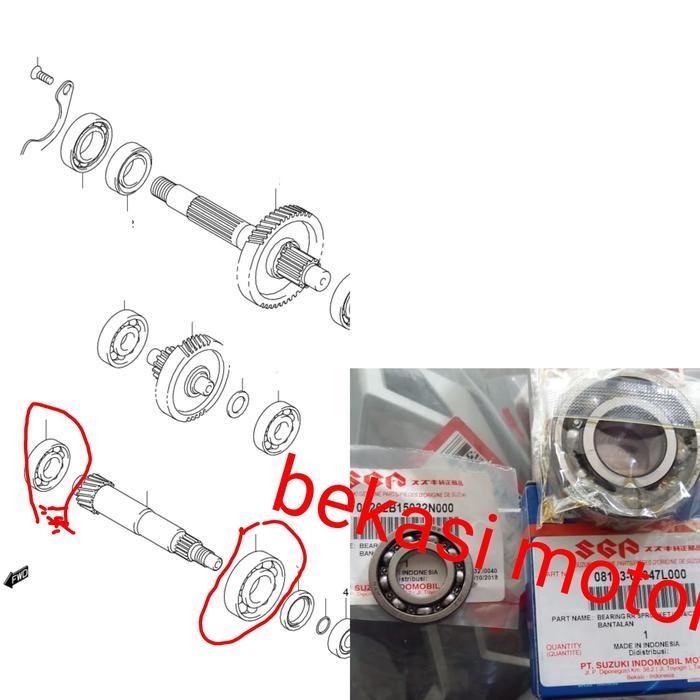 Terbatas 6002 Dan 6204 Laher Bearing As Puli Suzuki Skywave Hayate Spin Skydrive Original Terlaris