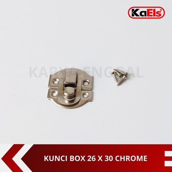 Kunci Pengait Box Chrome / Kunci Box Tipis / Pengait Kotak Perhiasan
