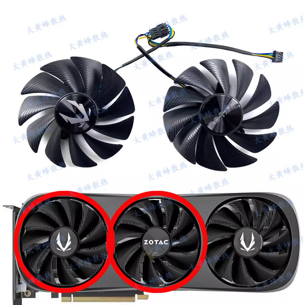 New the Cooling Fan for ZOTAC RTX4070 RTX4070ti RTX4080 Super TRINITY Graphic Video Card