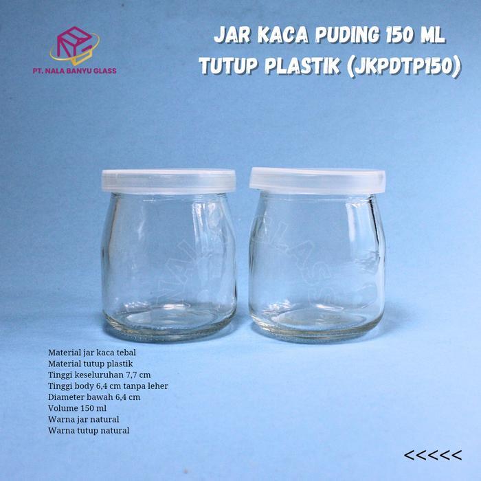 JKPDTP150 toples kaca botol kaca puding 150ml jar kaca puding 150ml