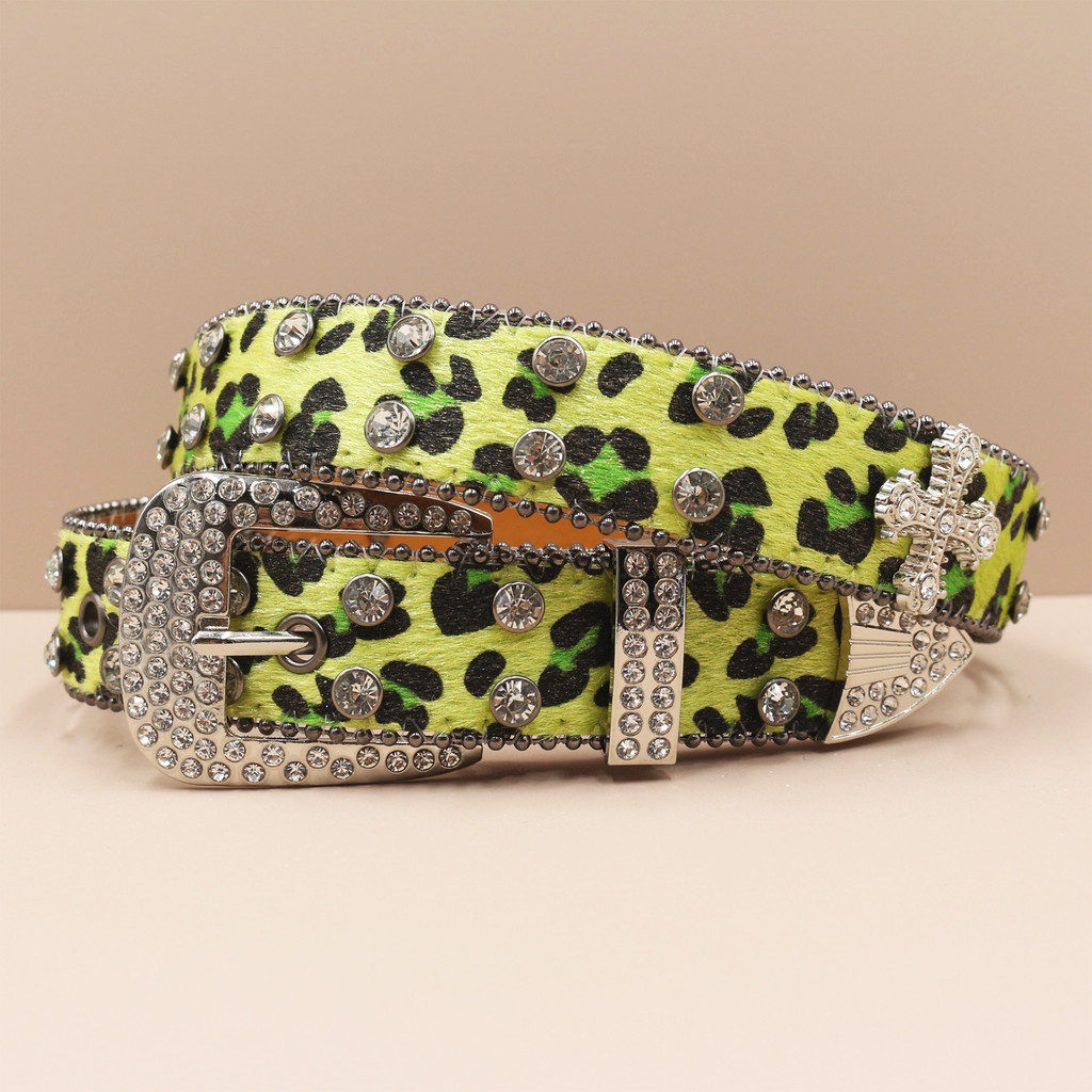 3.3cm Leopard print Berlian Eropa Dan Amerika Cross Border, Bertatahkan Berlian Pria, Berlian