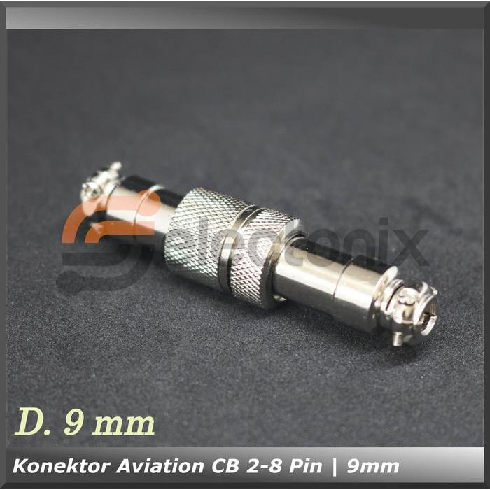 Konektor Aviation Sambungan Cb 2 - 8 Pin 9Mm
