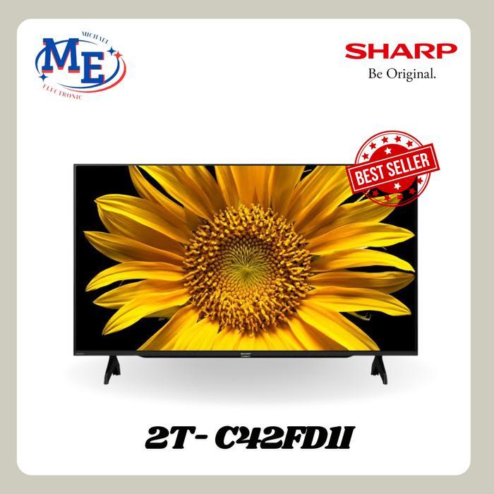 SHARP Led tv digital 2T-C42FD1I 42inch Layar Antena Hdmi Kabel