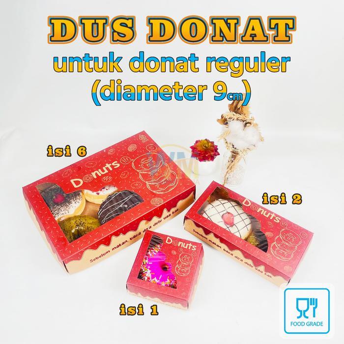 (Isi 30Pcs) Box Donat Viral Isi 6 27185 Motif / Isi 3 27X10 Dus Donat Kekinian Isi 112 & Mini -