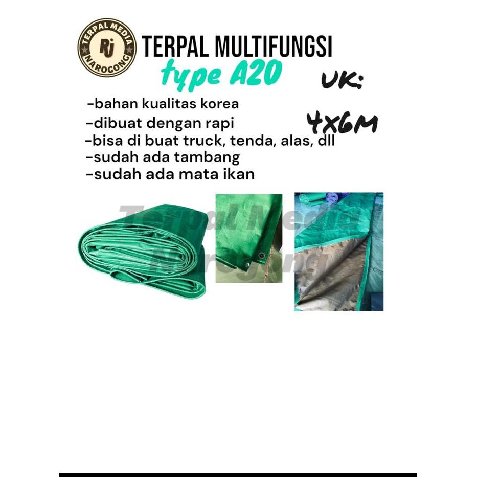 TERPAL A20 UKURAN 4X6 METER PALING TEBAL/TERPA LEMBARAN/TERPAL MUATAN/TERPAL TENDA Camping Outdoor