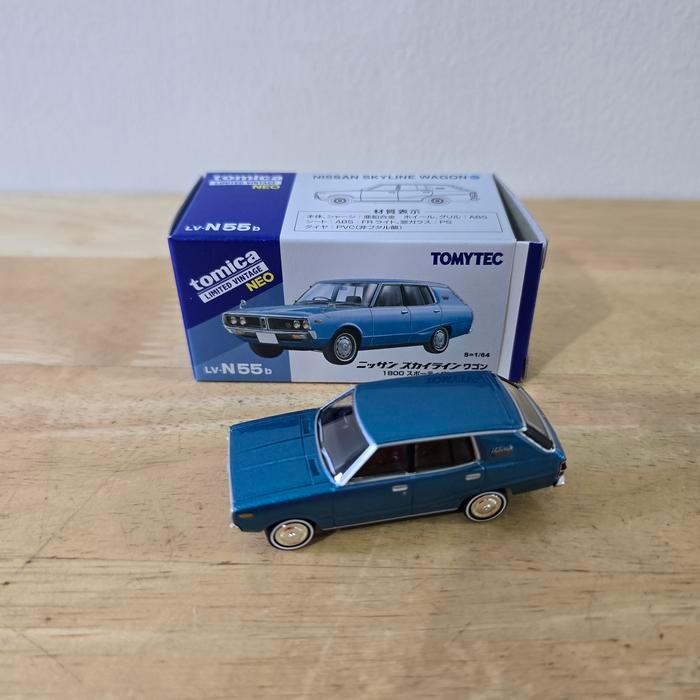 TLV Nissan Skyline Wagon Blue LV N55b Tomica Limited Vintage Neo Hobby Koleksi Mobil Mainan Mini