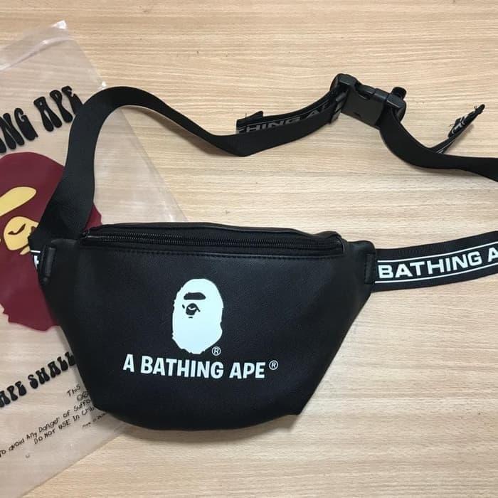 Waistbag Minimalis Bape Waistbag Ss19 Original Waist Bag Tas Pria A Bathing Ape Selempang