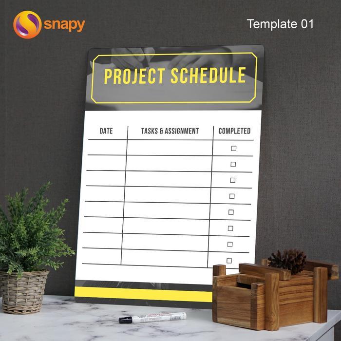 Weekly Planner Akrilik Wall Planner Dinding Schedule Board