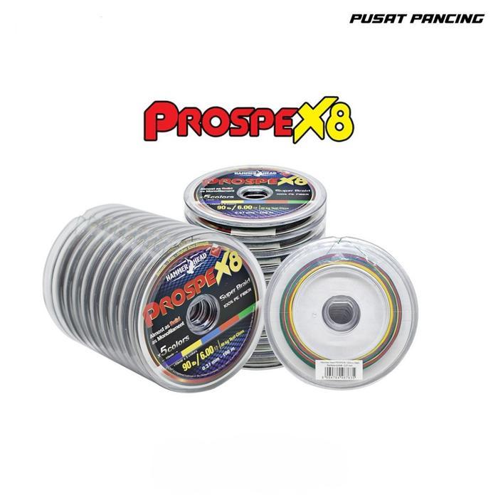 Hammerhead Senar Pancing Prospex X8 100M Tali Pancing Pe Multi Color Connecting Untuk Casting Dan