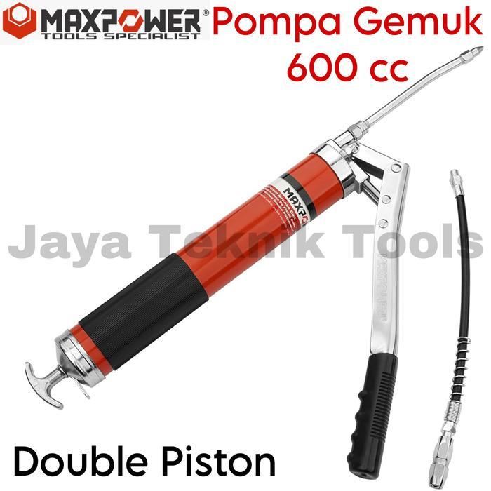 Pompa Gemuk Maxpower 600cc Double Piston Ganda Grease Lever Pump