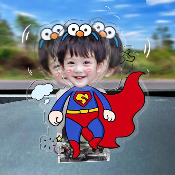 "New" COD DIY Foto Hiasan Goyang/Hiasan Mobil/Foto Kustom Gratis/Akrilik/Mainan Goyang/Mainan