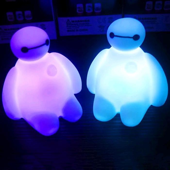 LAMPU TIDUR LED karakter warna warni lucu Lampu LED Baterai Plastik