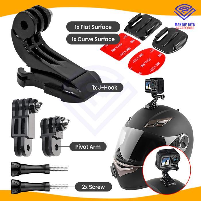 [Cod] Mounting Helm Full Face Motovlog Paketan For Action Cam / Xi40Mi Yi / Kogan Universal