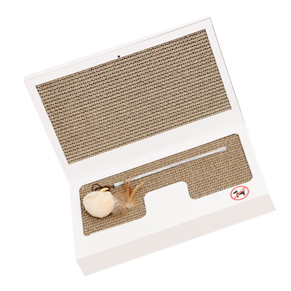 1Set Creative Laptop Style Cat Scratcher Board Sturdy Balanced Design for Claw Trimming Fun Play and