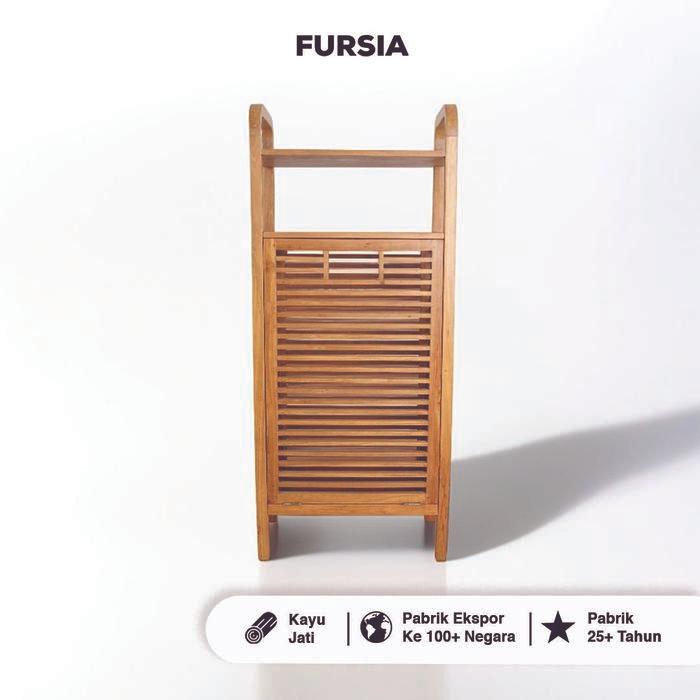 ASLI FURSIA Ocha Laundry Basket Teak Furniture Export Quality Mebel Kayu Jati Kualitas Ekspor