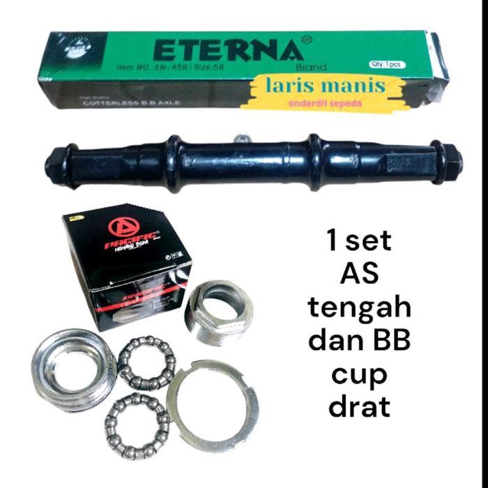 1set as tengah + BB cup drat sepeda mtb mini onthel eterna