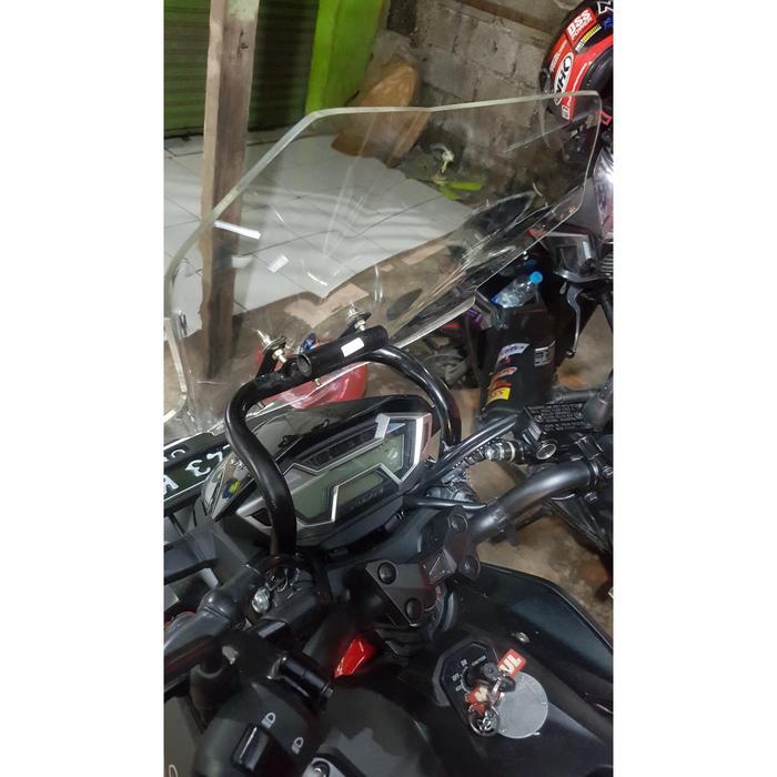 PAKET Windshield Visor custom 50cm Bracket pangkon Visor Honda new cb150r