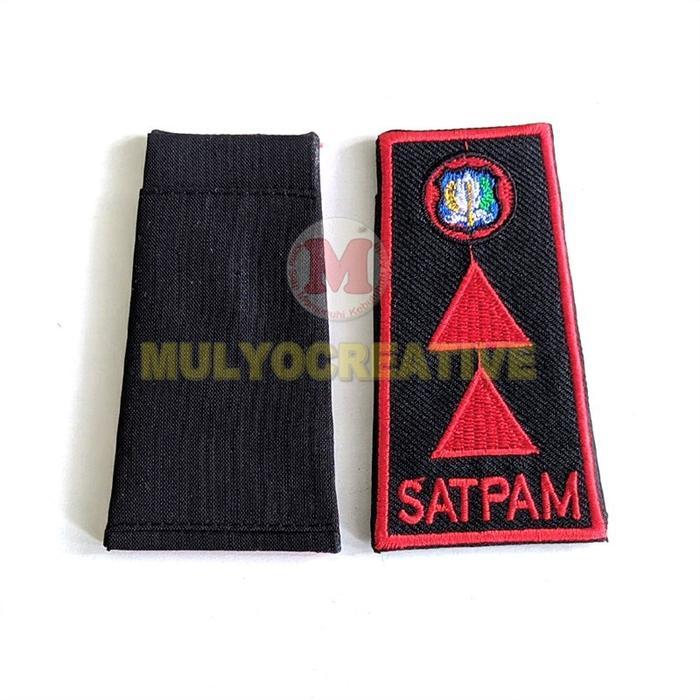 PANGKAT SATPAM PDH MERAH BORDIR TEBAL BERKUALITAS